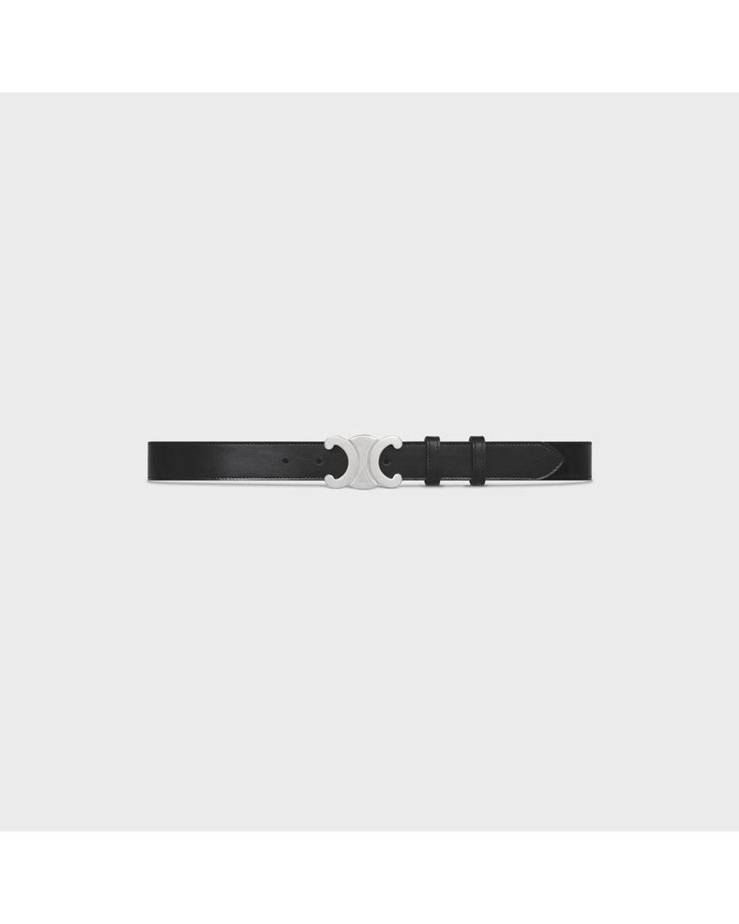 Céline Black Triomphe Belt for men
