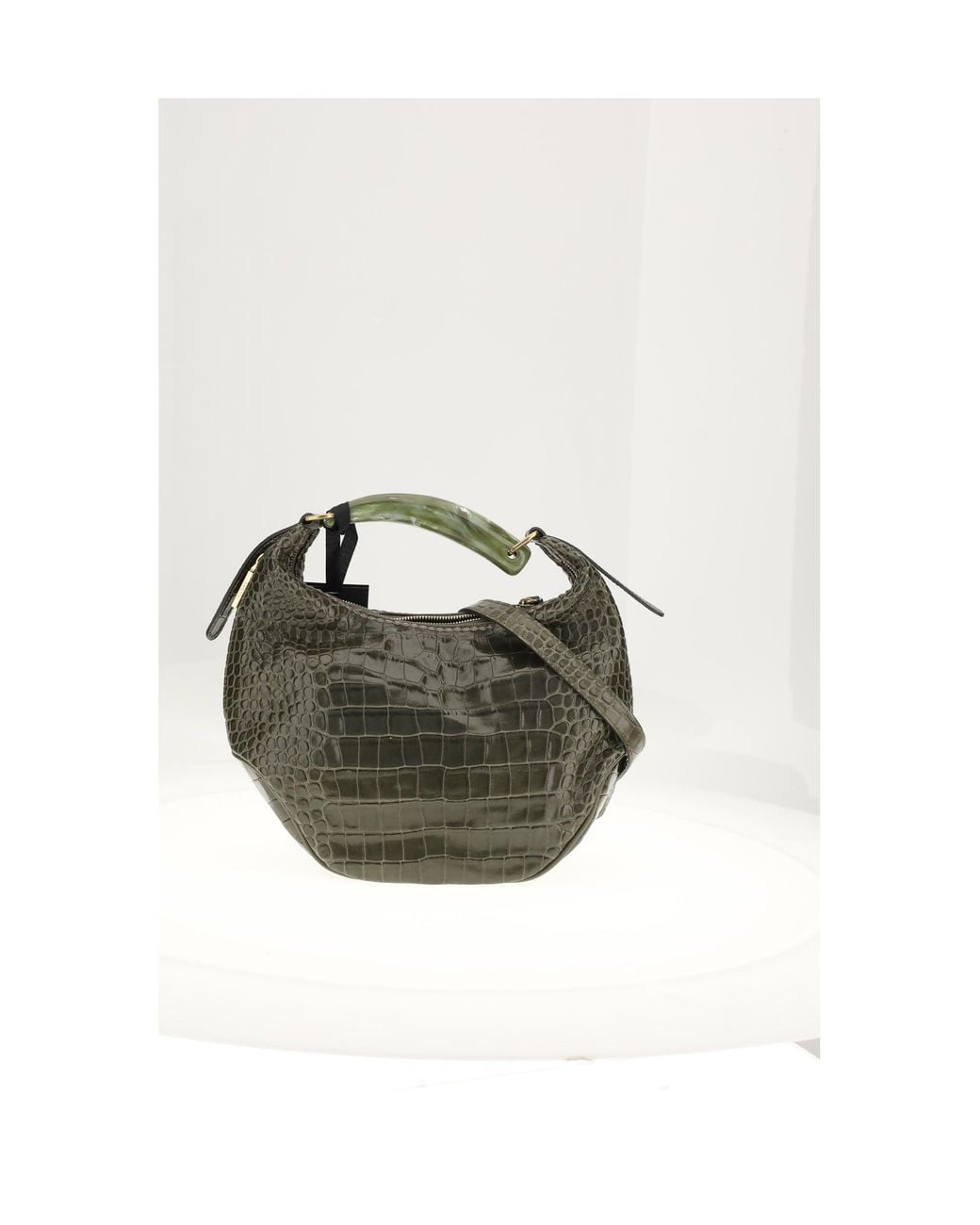 VISONA White Bengala Shoulder Bag