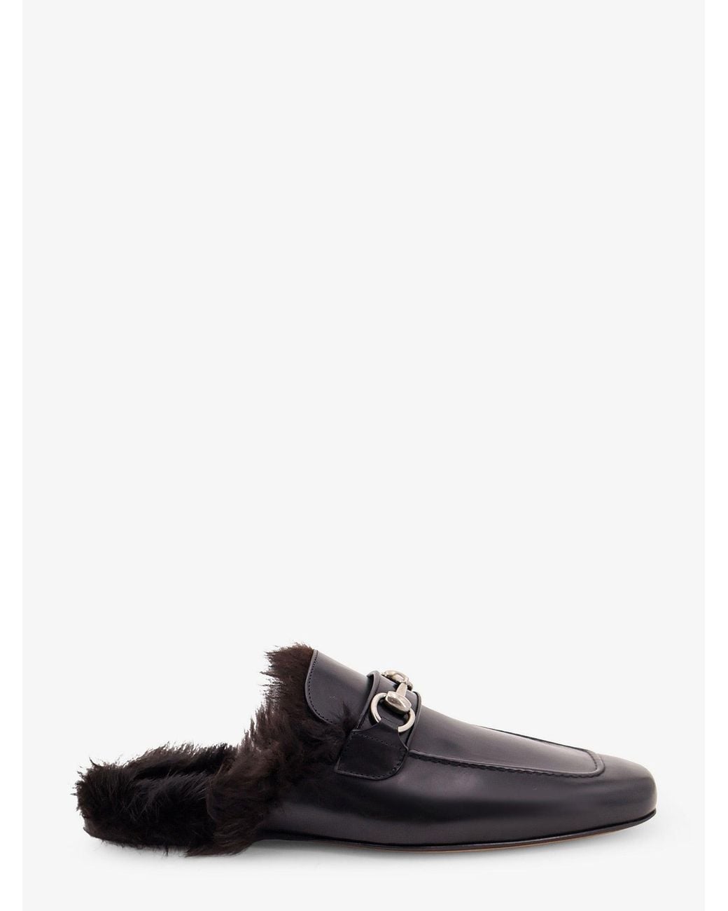 Gucci White Leather Slipper With Horsebit for men
