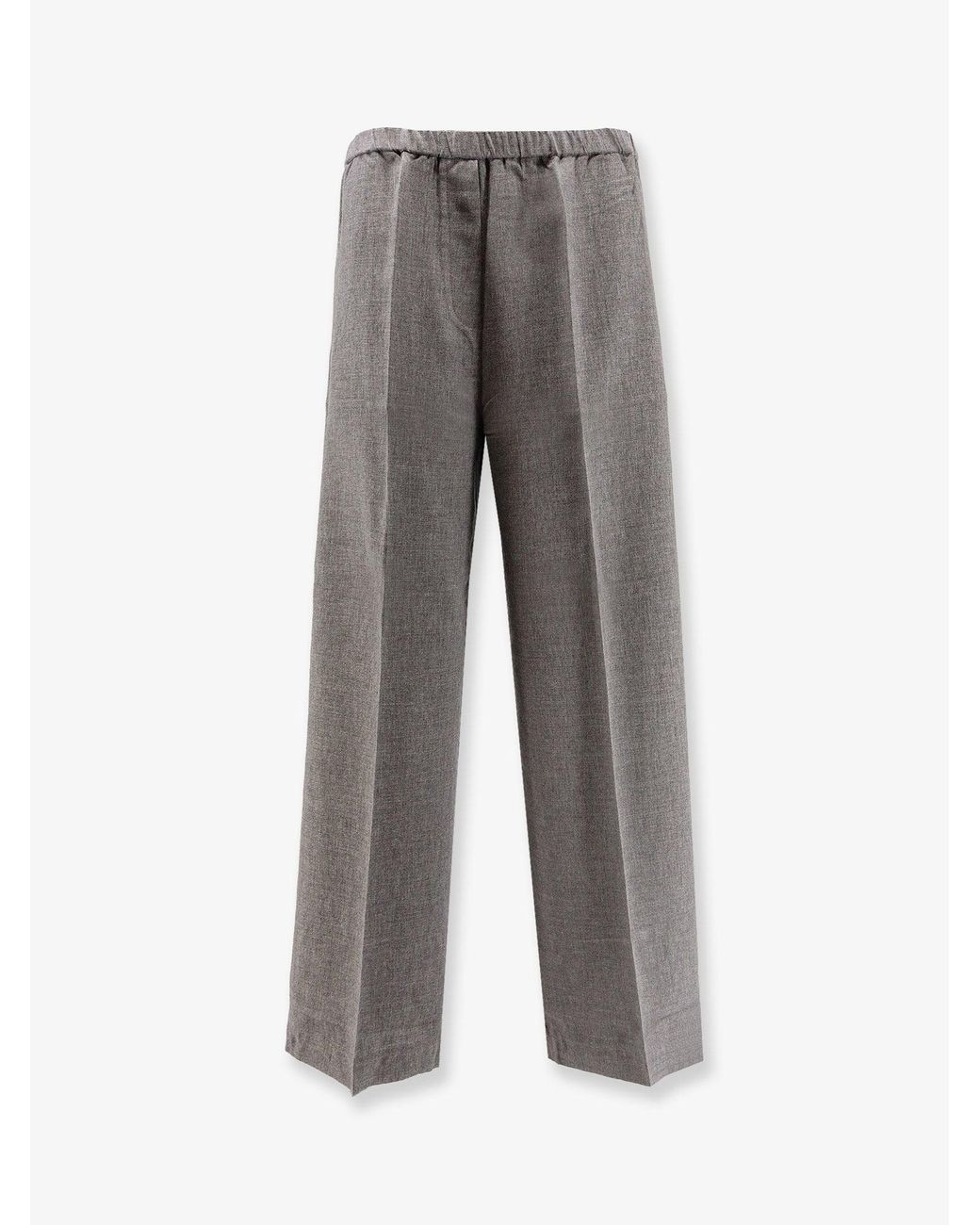 Totême Gray Viscose Trousers