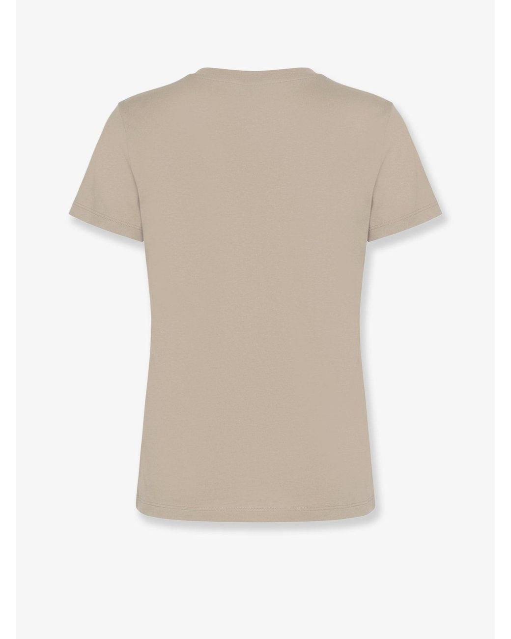 Max Mara White Papaia Cotton T-Shirt With Monogram