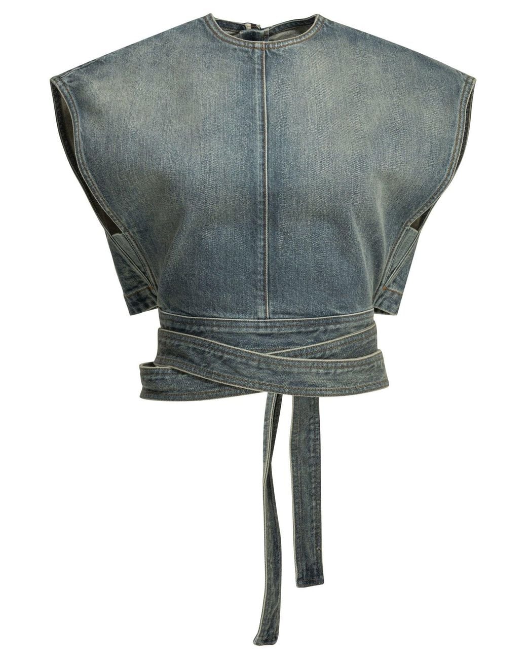 Alaïa Gray Casual Denim Top