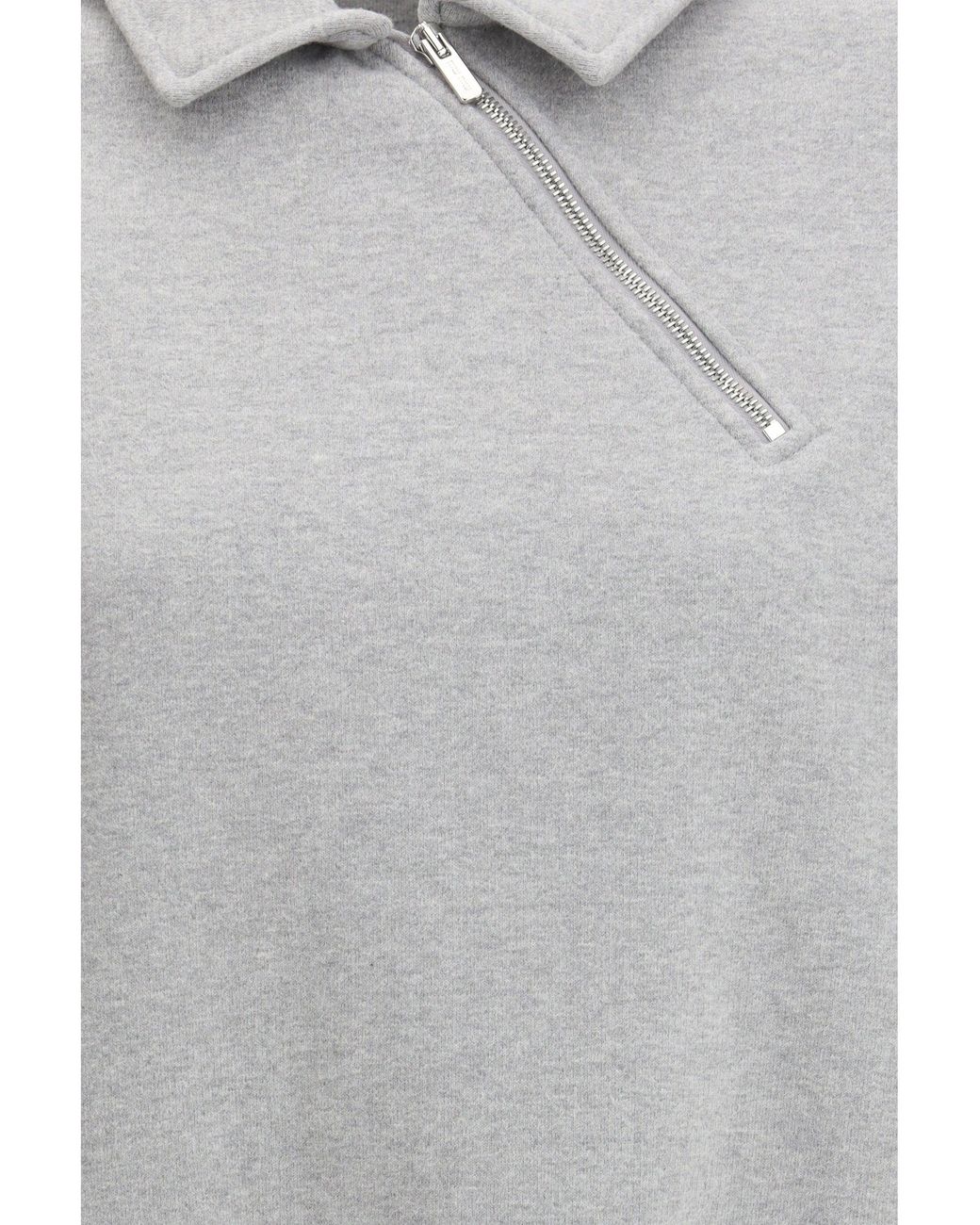 Miu Miu Gray Sweatshirt With Oblique Zip Closure