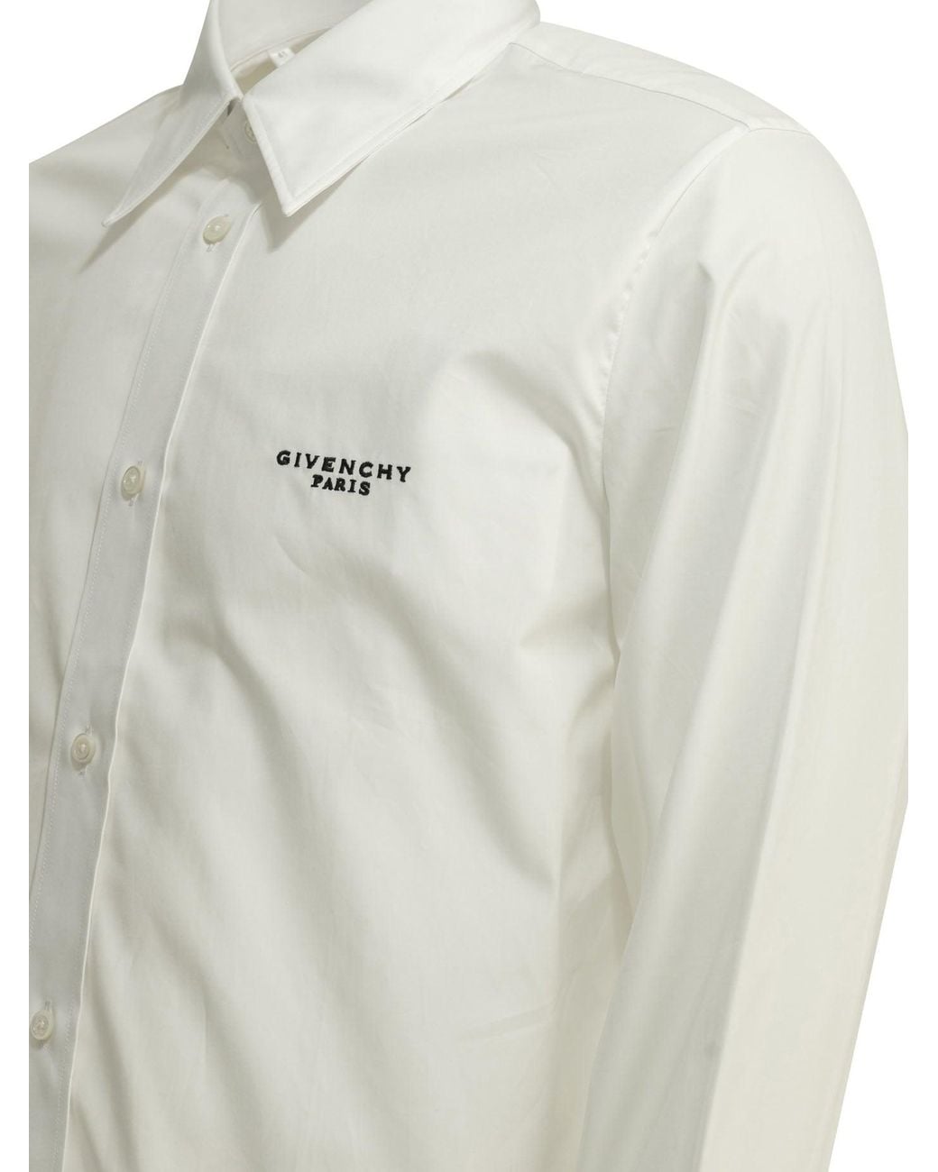 Givenchy White Casual Shirt With Logo for men