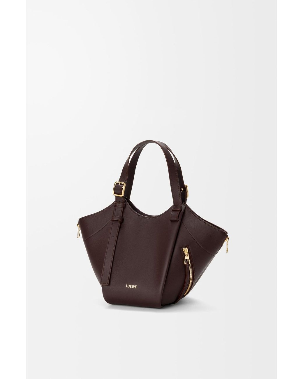 Loewe Brown Hammock Flip Mini Shoulder Bag Dark Chestnut