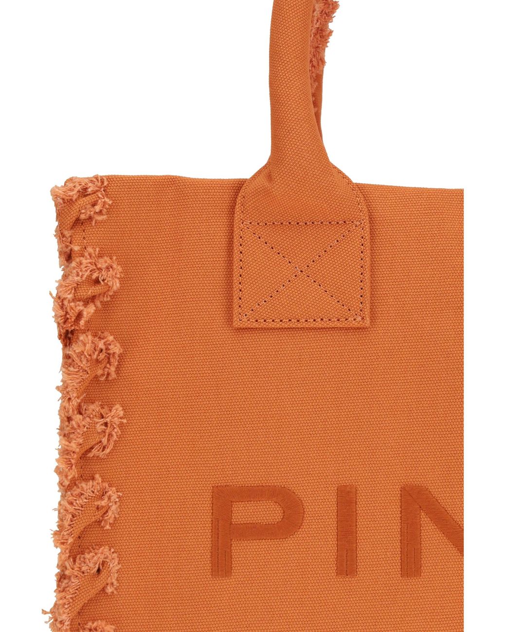 Pinko Orange Canvas Tote Bag Arancio Bruciato