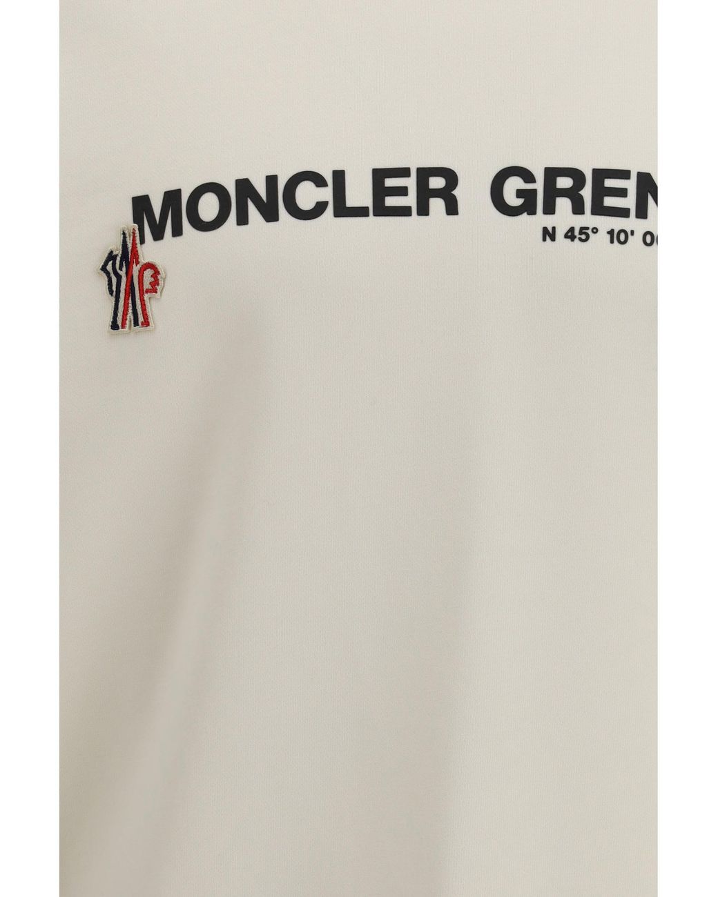 Moncler White Cotton Hoodie for men