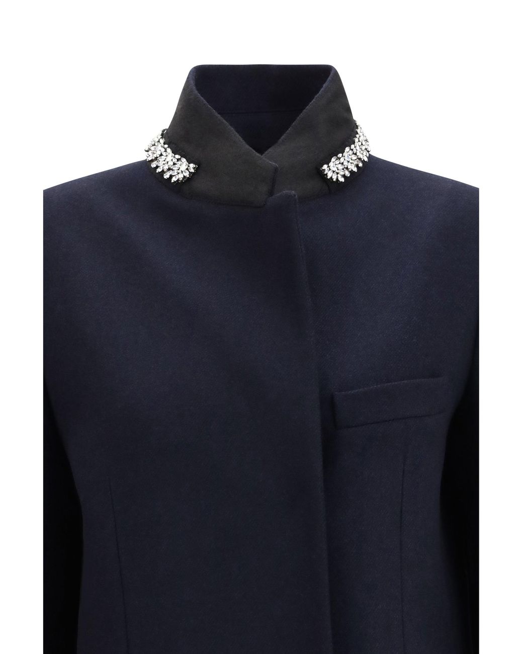 Prada Blue Double Wool Coat