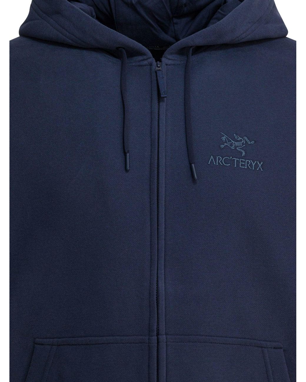 Arc'teryx Blue "Emblem Fz" Zipper Sweatshirt for men