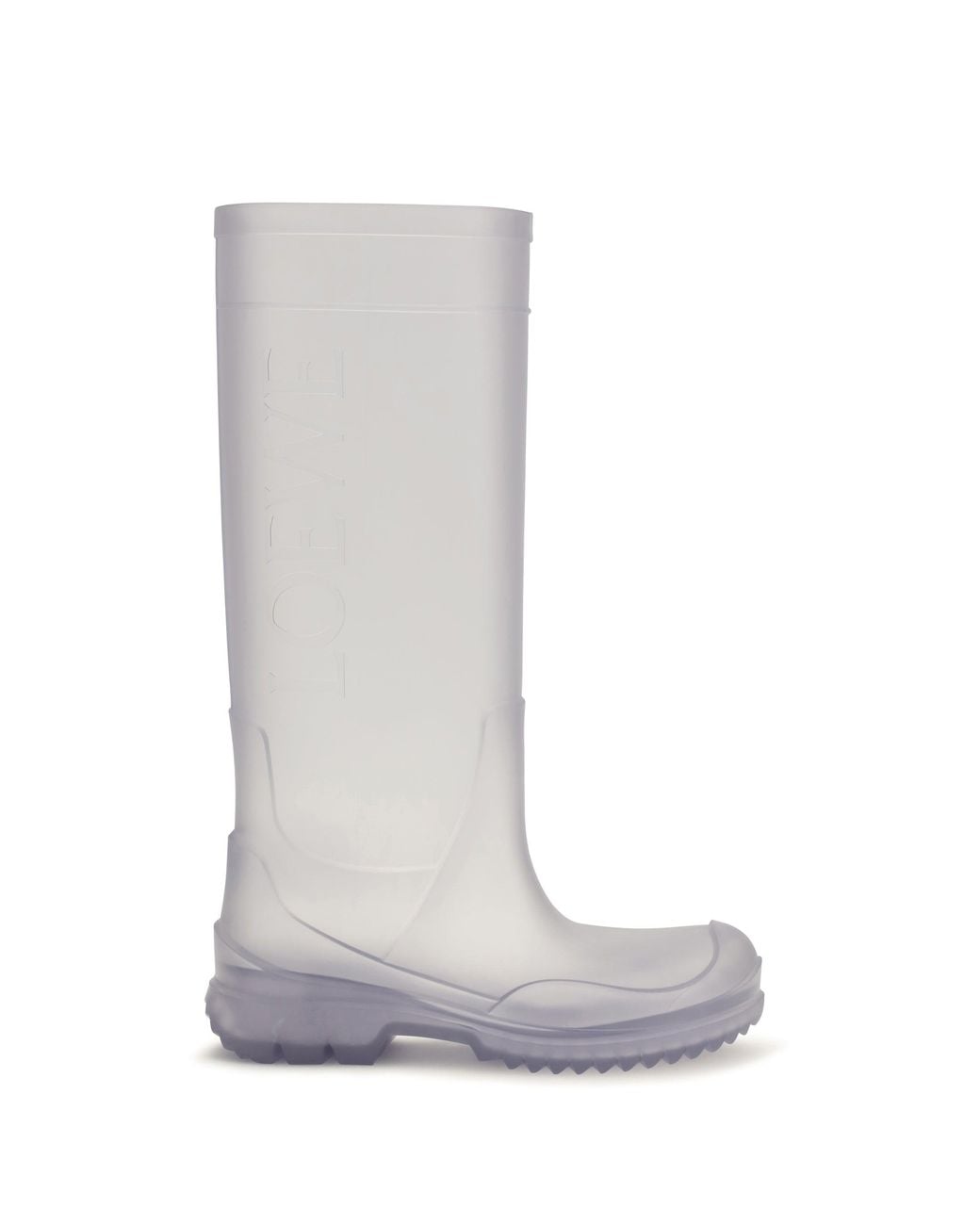Loewe White Logo Rubber Rain Boots Transparent for men