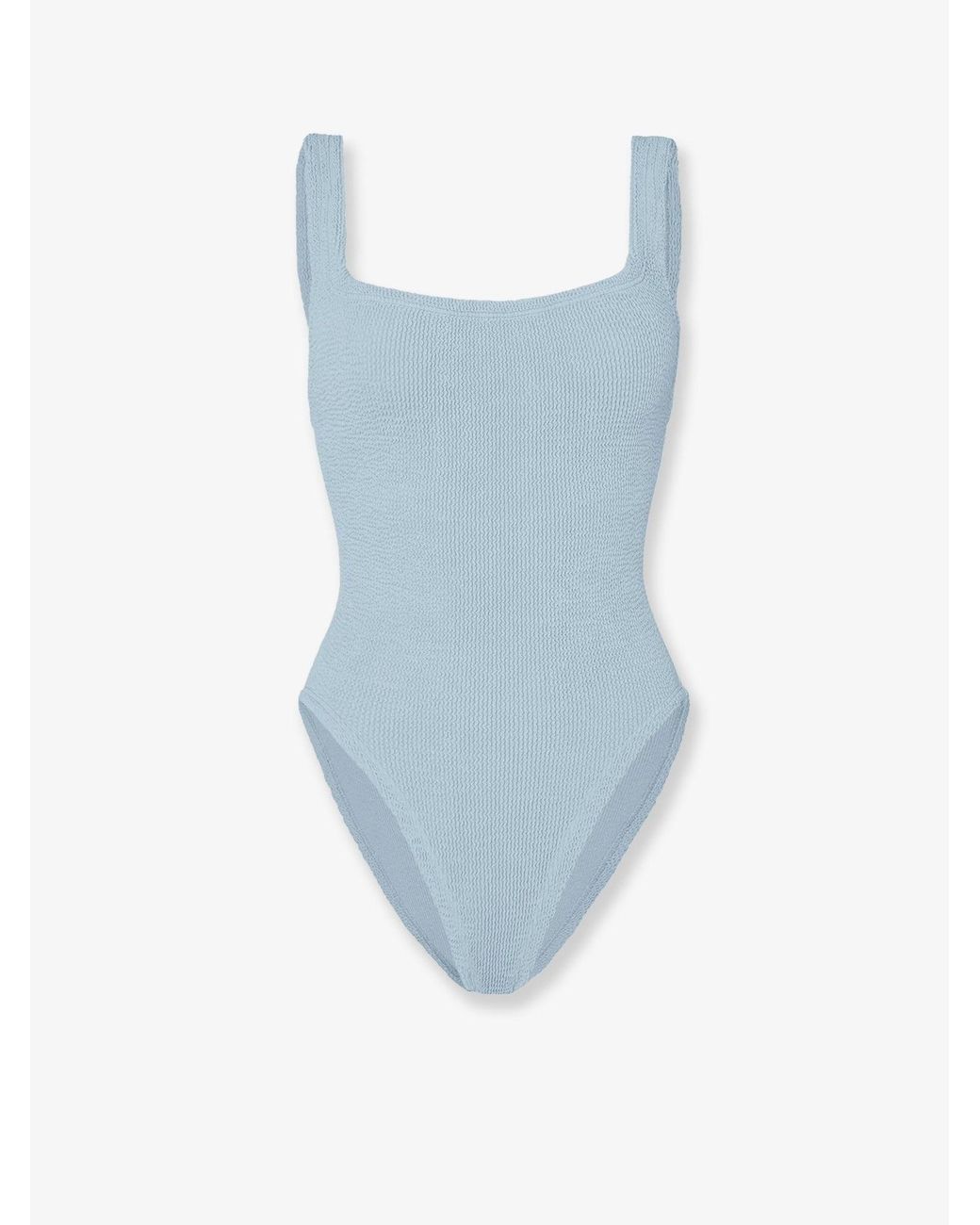 Hunza G Blue One-Piece Swimsuit Crinkle