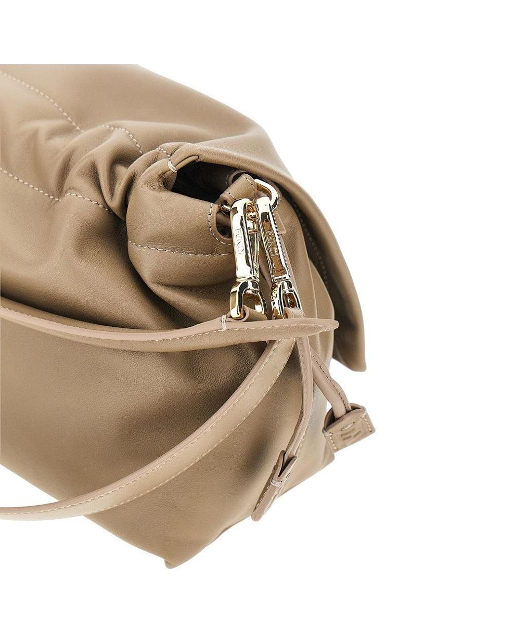Fendi Brown Large Leather 'Baguette Soft' Bag