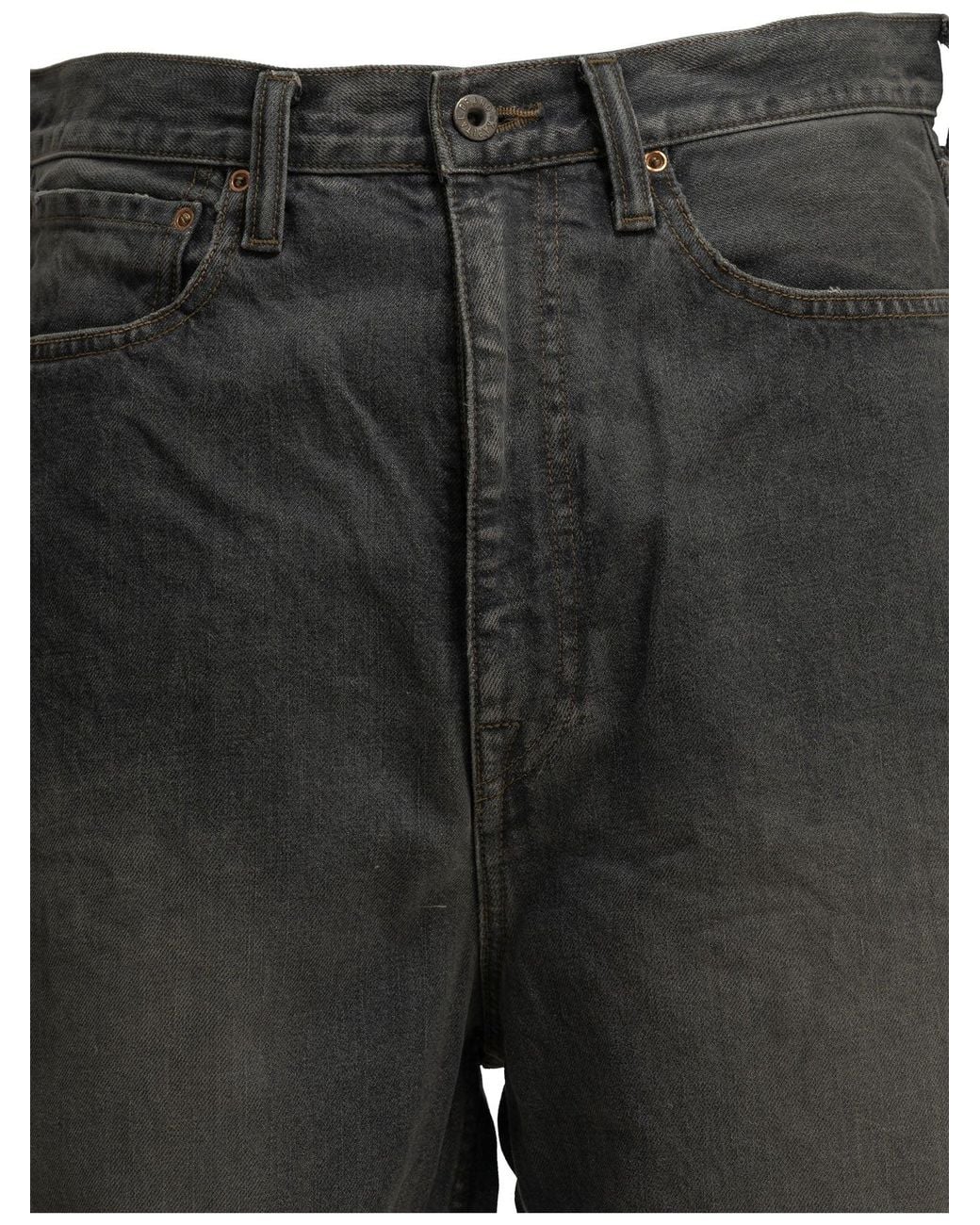 Kapital Gray Bone Five-Pocket Shorts for men