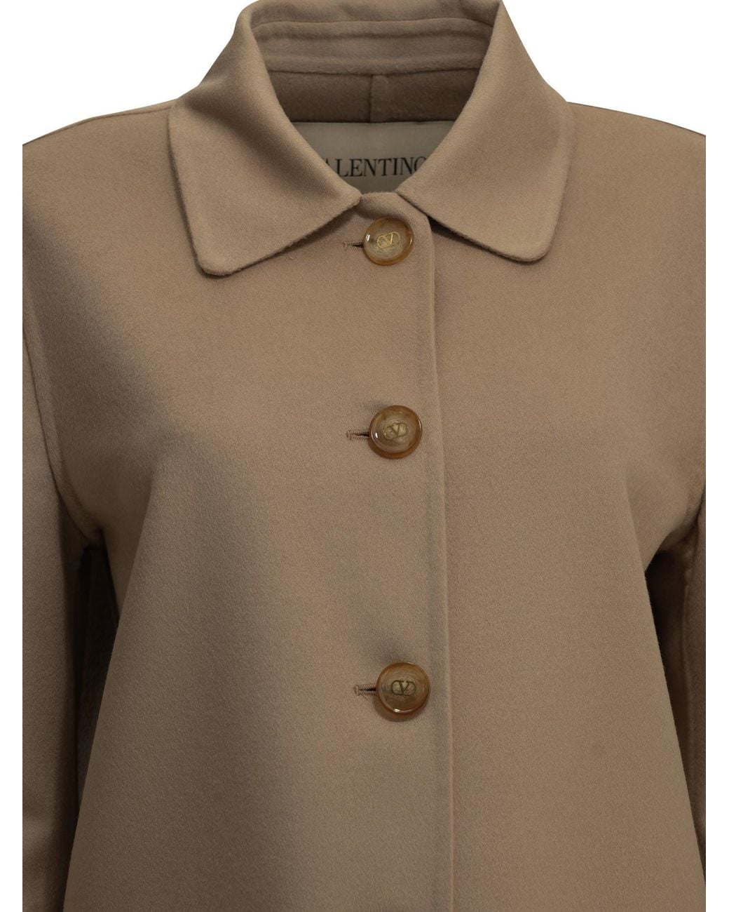 Valentino Natural Vlogo Short Coat