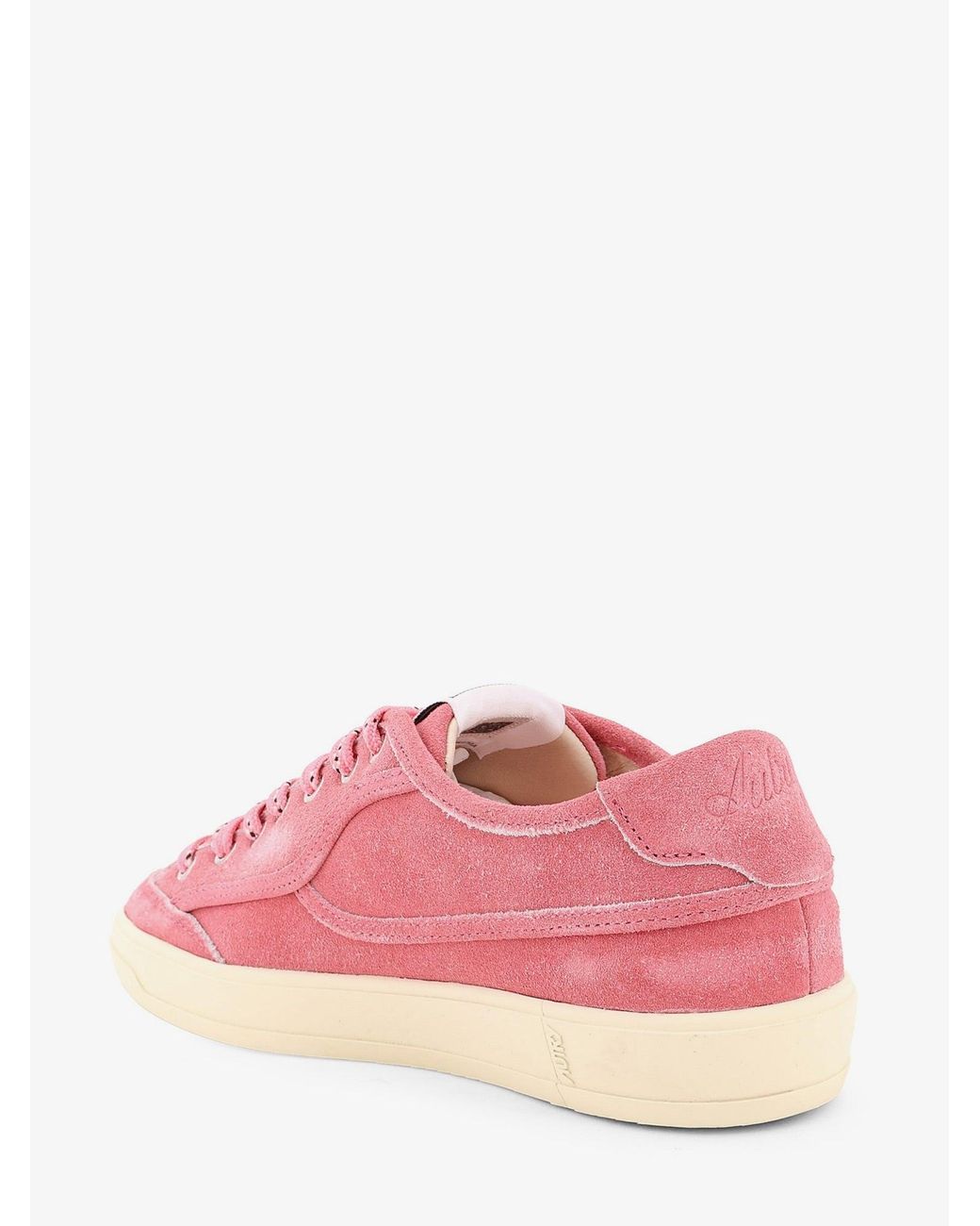 Autry Pink Windscape Low Suede Sneakers