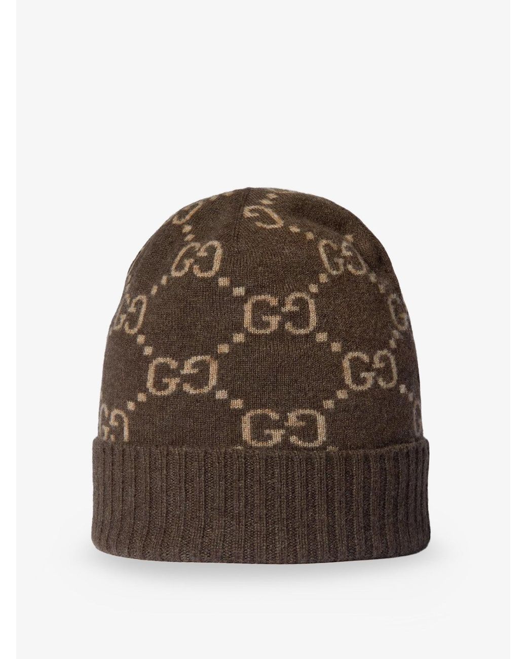 Gucci Brown Gg Cashmere Hat for men