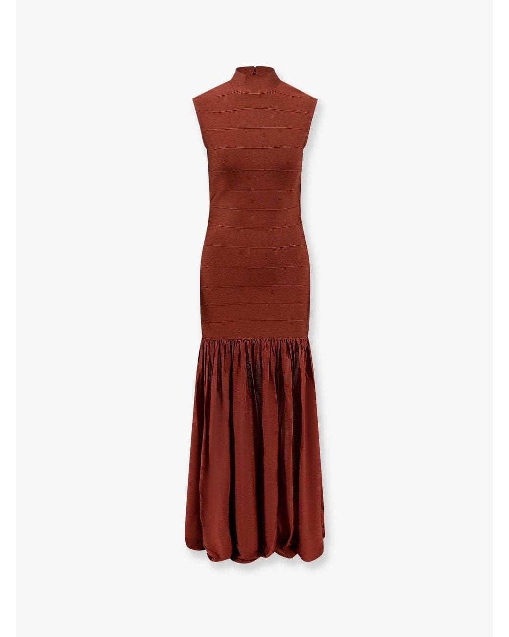 retroféte Red Zosima Long Viscose Dress
