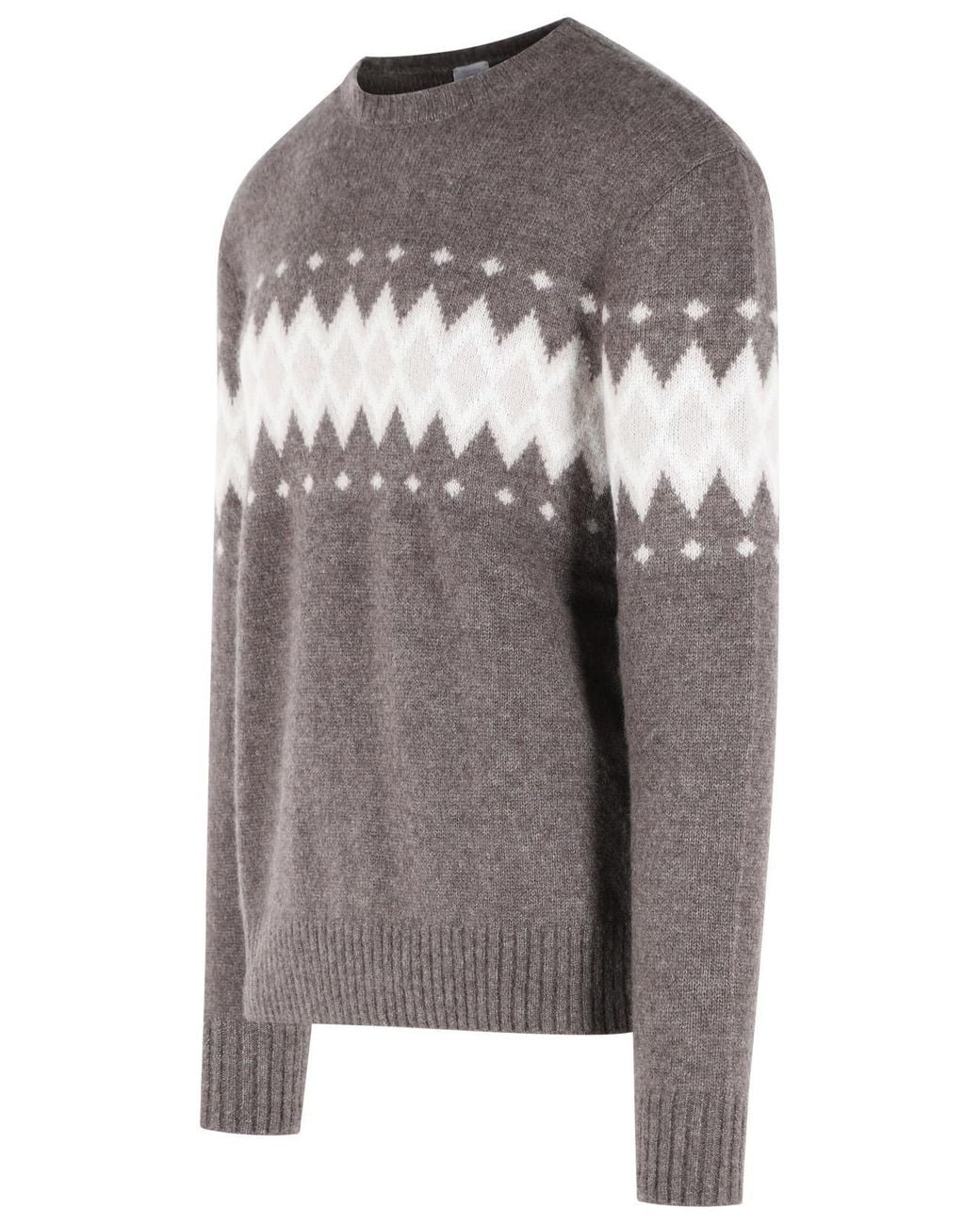 Eleventy Gray Cashmere And Silk Blend Sweater for men