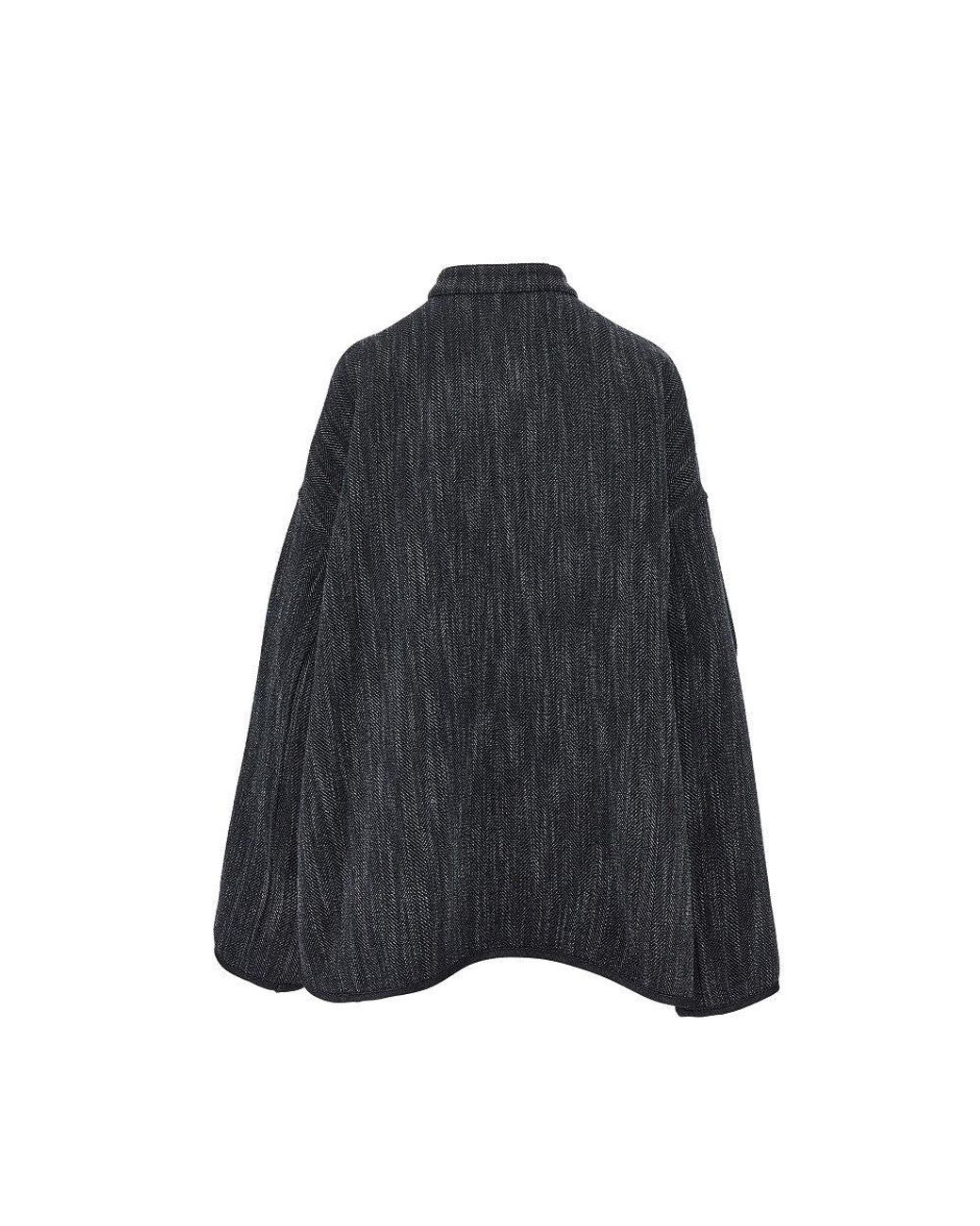 Emporio Armani Blue Wool-Blend Reversible Jacket
