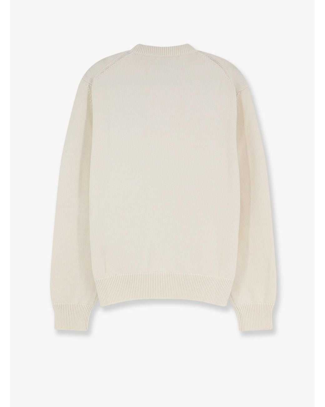 Dior White Dior Cotton And Wool Sweater With Book Cover Embroidery for men