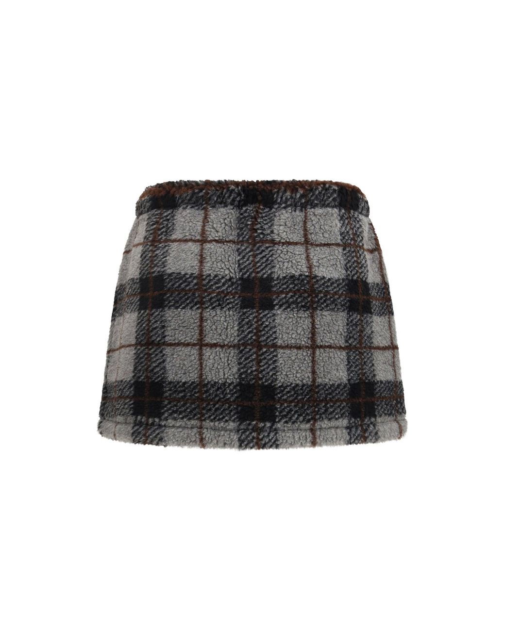 Miu Miu Black Check Mini Skirt