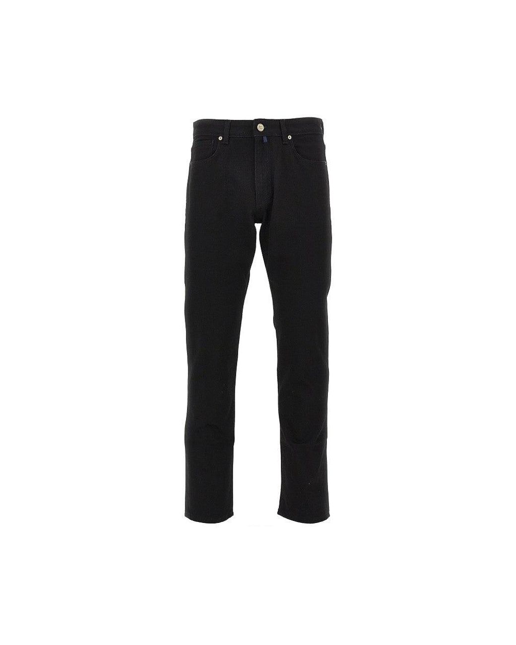 Incotex Black Stretch Regular Fit Jeans for men