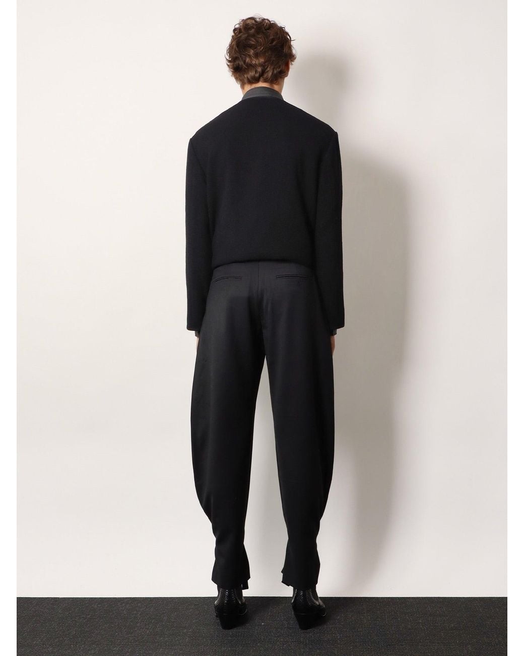 TONYWACK Blue Wool Blend Trousers