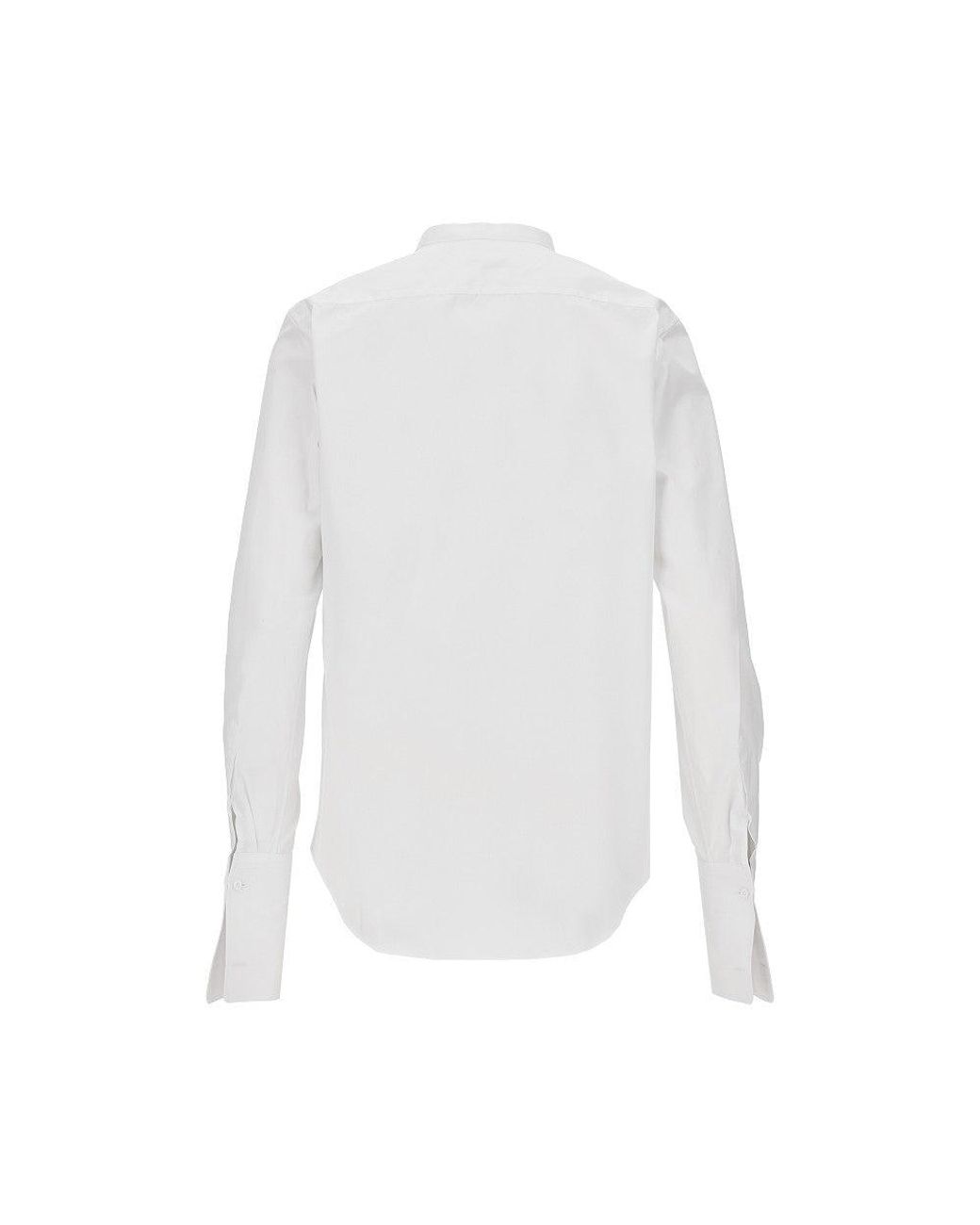 Fendi White Cotton Poplin Shirt for men
