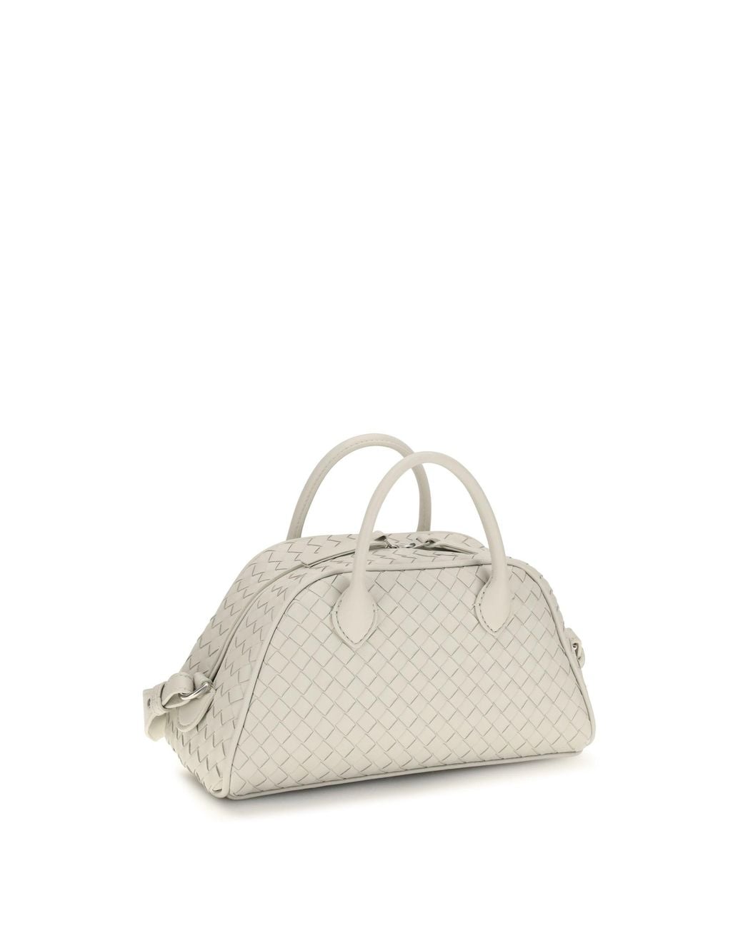 Bottega Veneta White Intrecciato Leather Shoulder Bag Silica for men