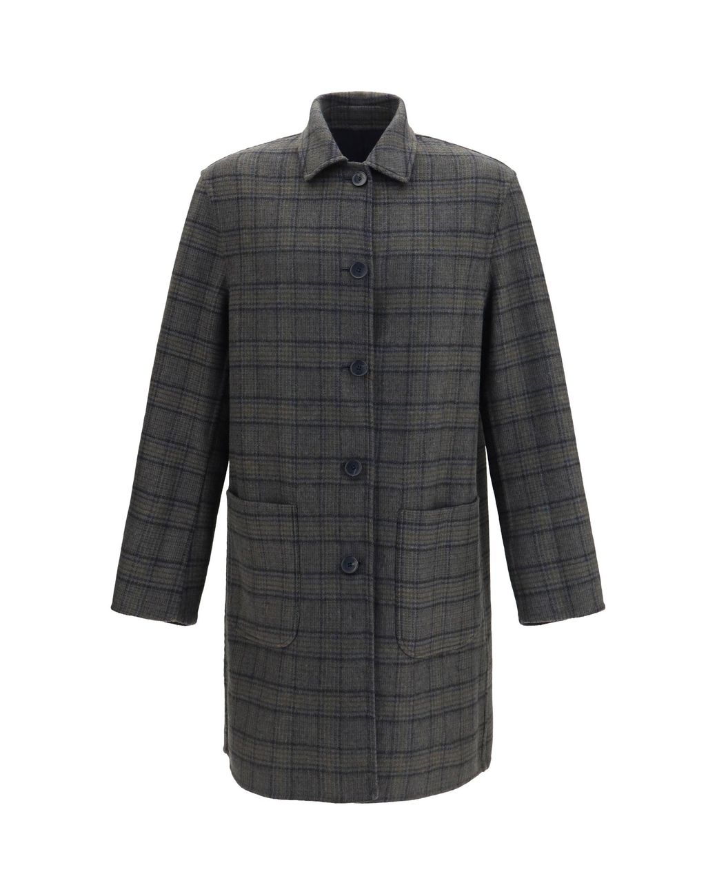 Etro Blue Soho Reversible Wool-Blend Coat for men