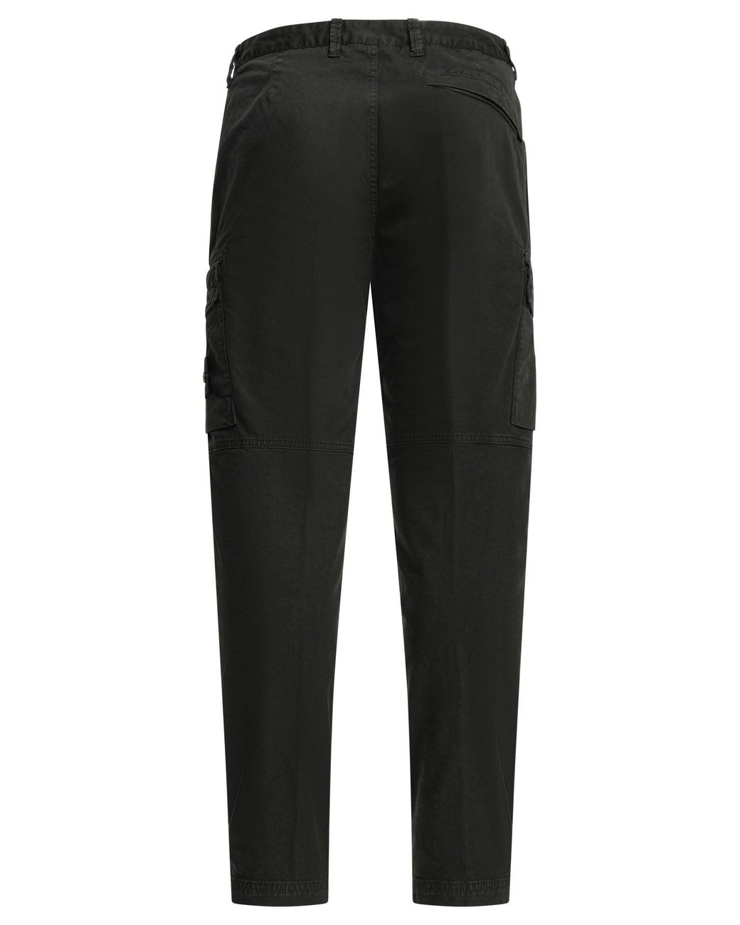 Stone Island Black Old Effect Cargo Pants for men