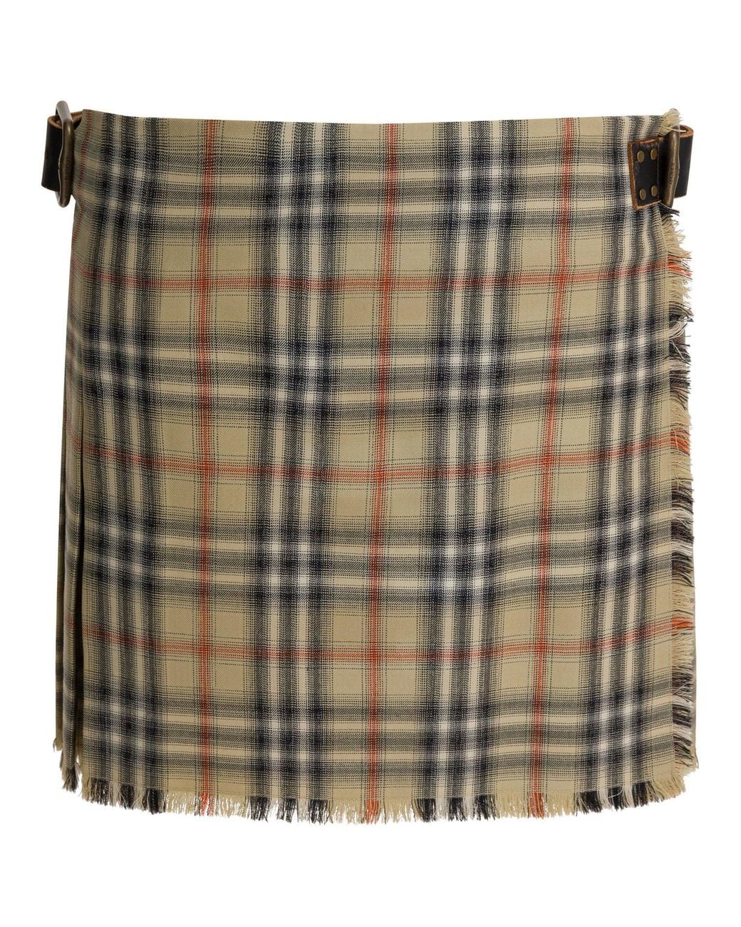 Burberry Green Wool "Check" Mini Kilt