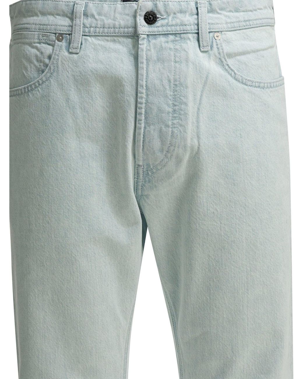 Stone Island Blue Straight Leg Jeans Light for men