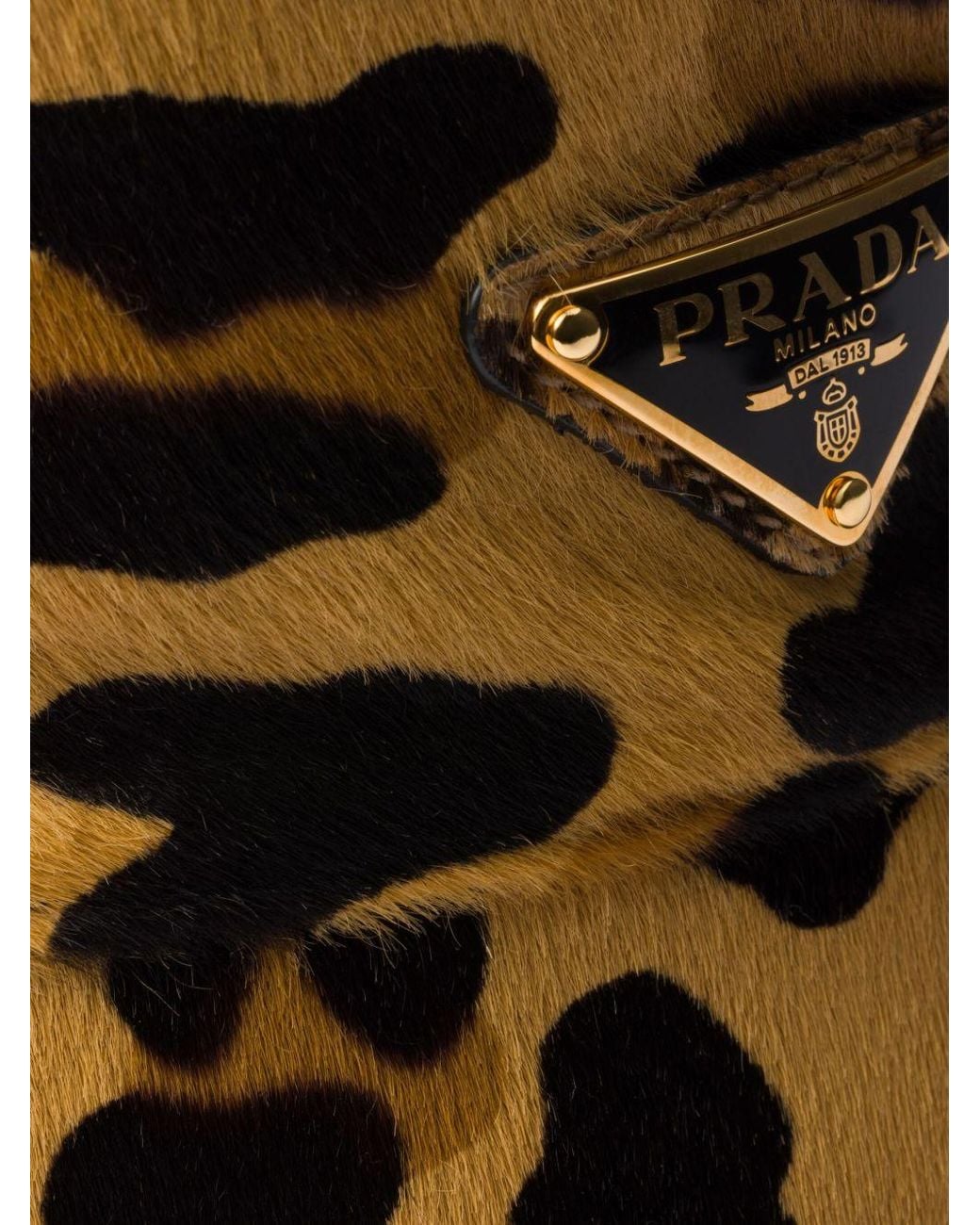 Prada Brown Leopard Pattern Bucket Hat