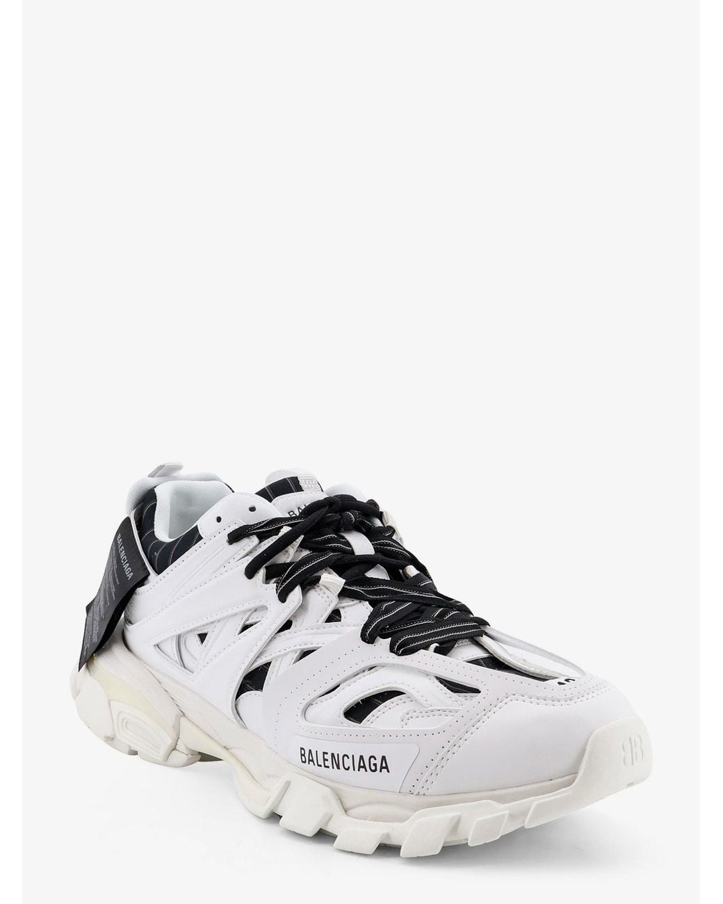 Balenciaga White Track Polyurethane Sneakers for men