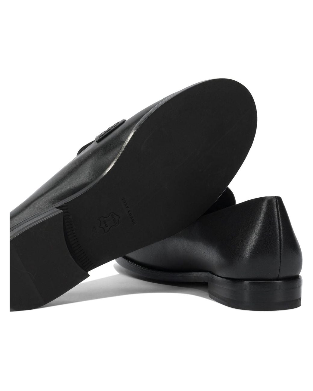 Tory Burch Black Bovine Leather Loafers