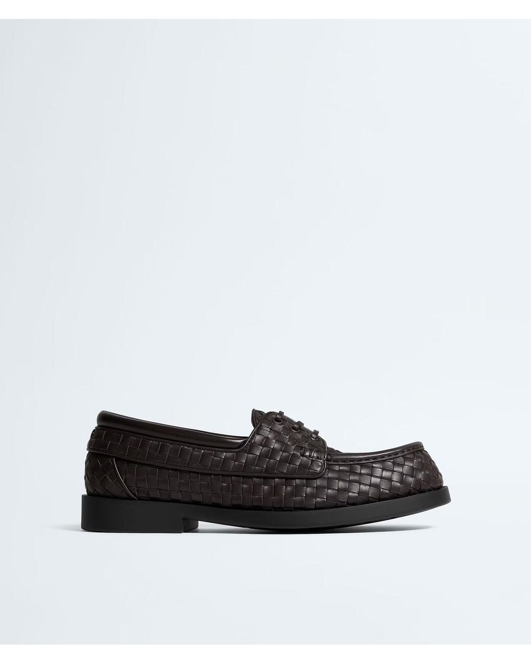 Bottega Veneta Black Pier Laced Loafers for men