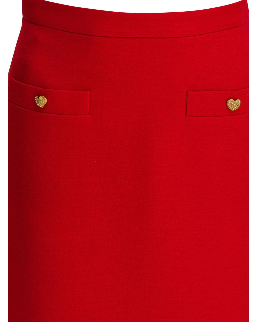 Valentino Red Crepe Couture Mini Skirt