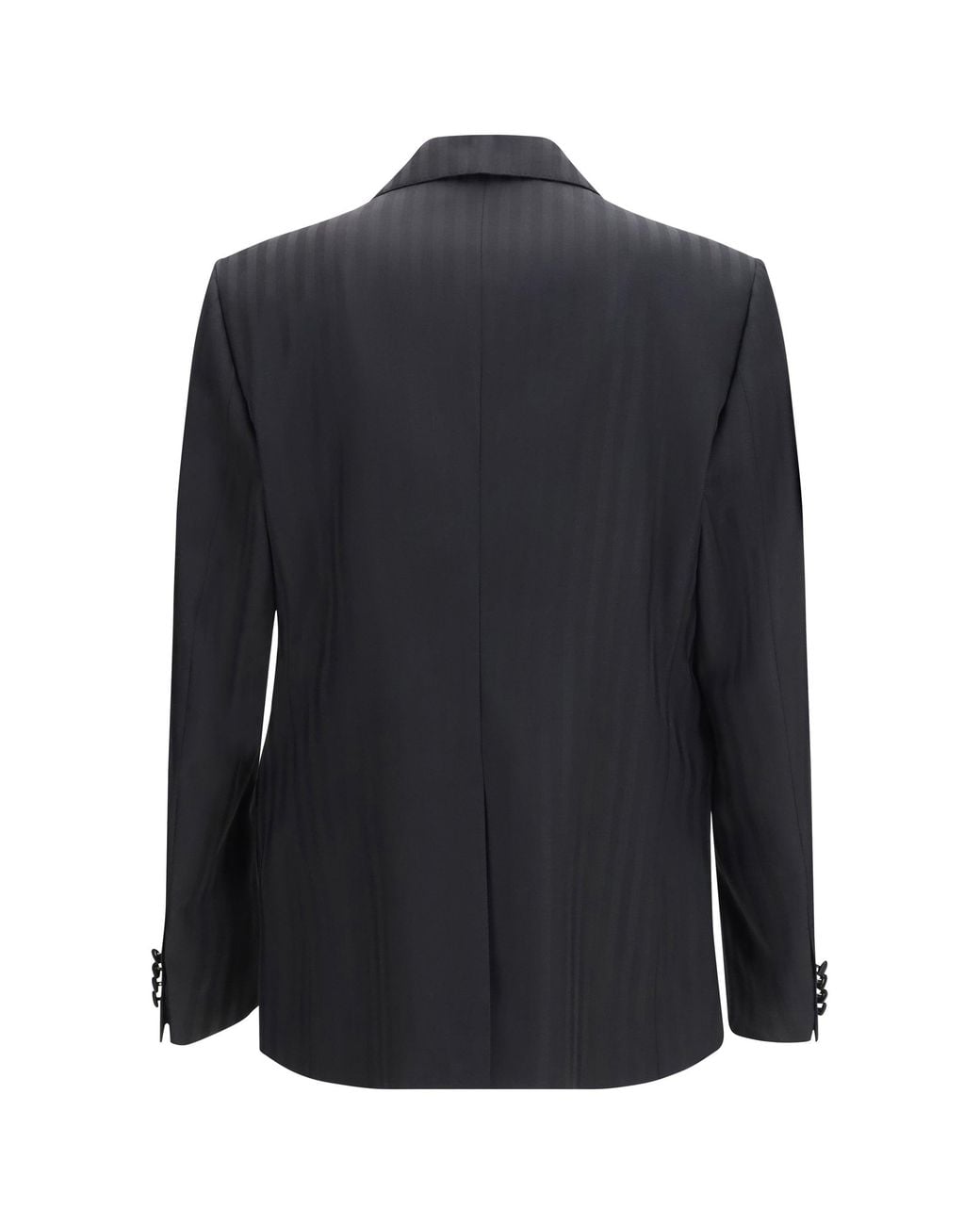 Dolce & Gabbana Black Striped Peak-Lapel Blazer for men