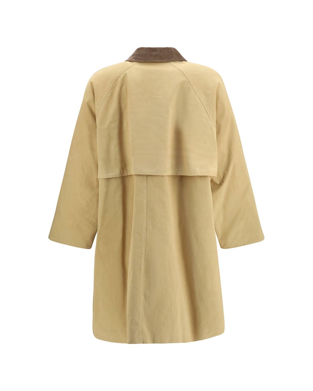 The Row Natural Ina Cotton Gabardine Coat Tobacco