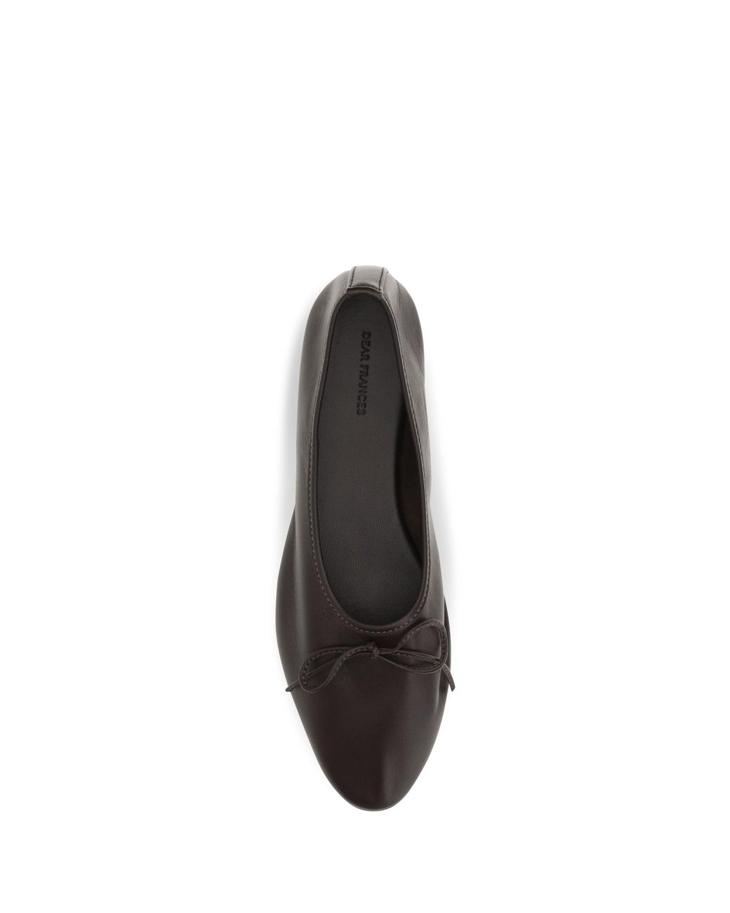 Dear Frances White Gala Ballerinas Espresso