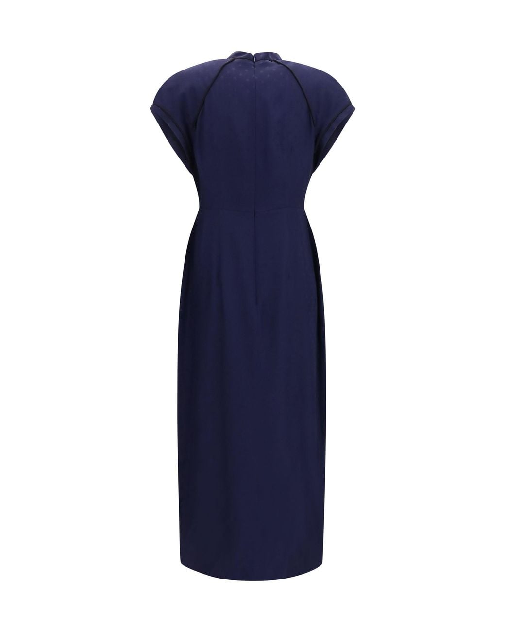 Alessandra Rich Blue Silk Midi Dress