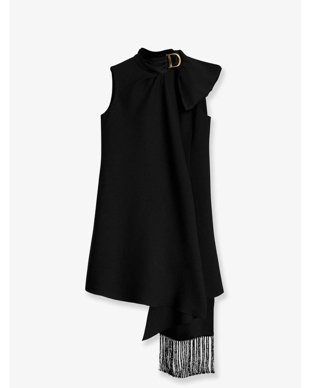 Dior Black Virgin Wool And Silk Crêpe Dress