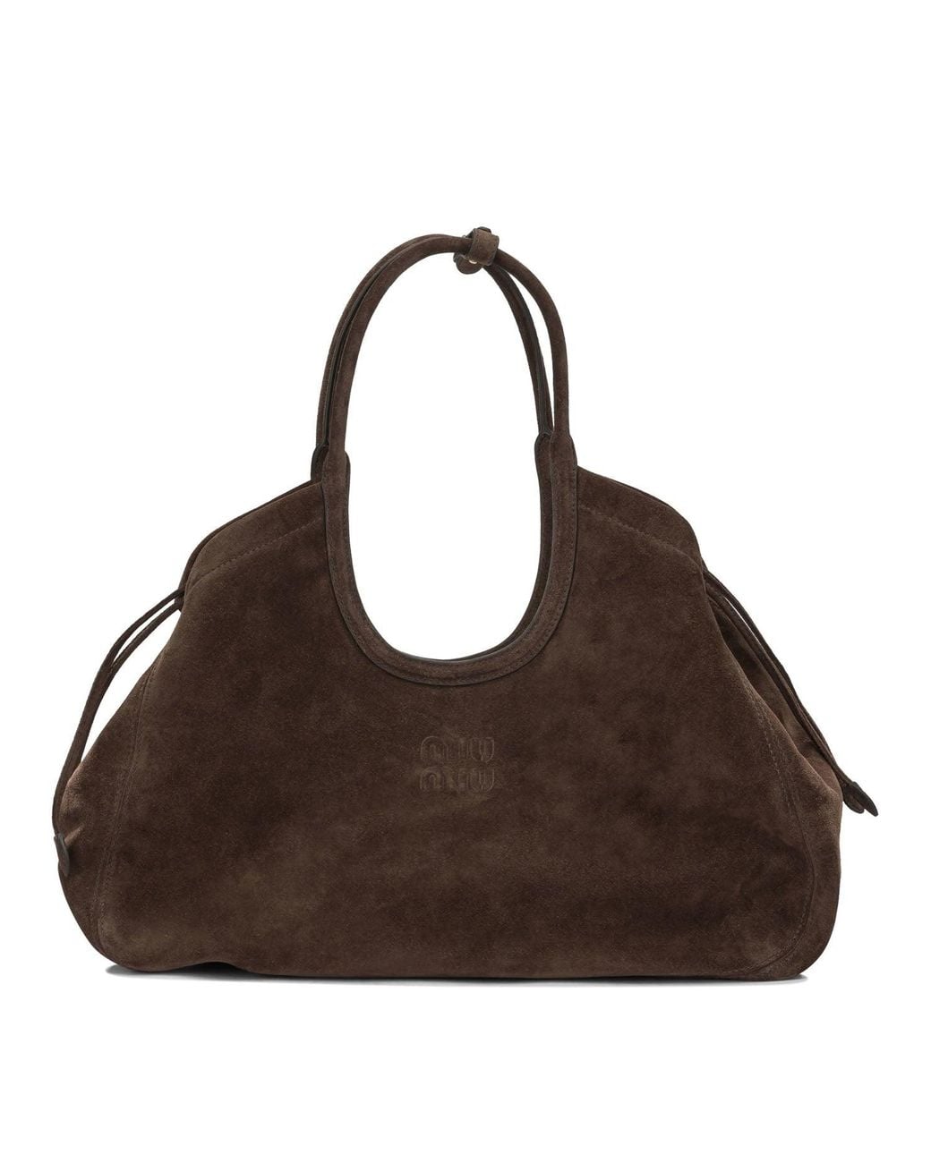 Miu Miu Brown "Ivy" Large Shoulder Bag