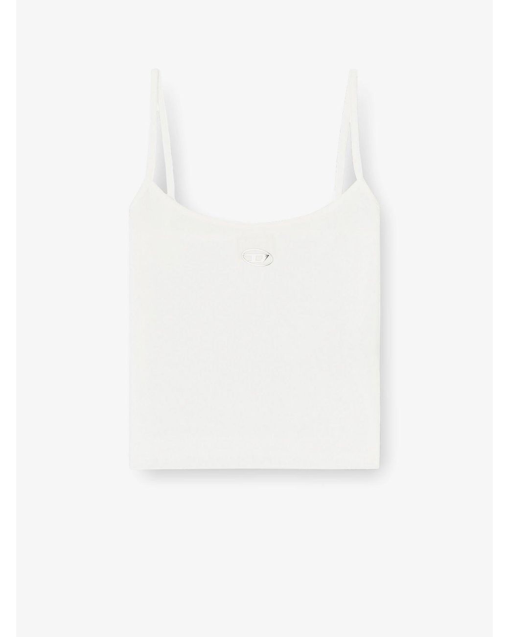 DIESEL White Cotton Tank Top