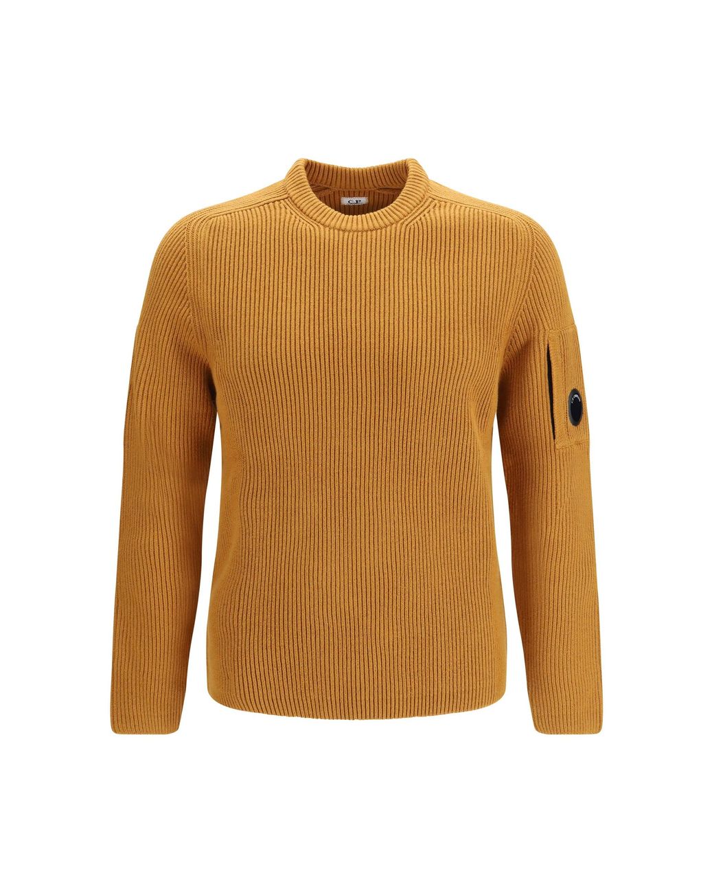 C P Company Brown Full-Rib Cotton Sweater Buck Thorn for men