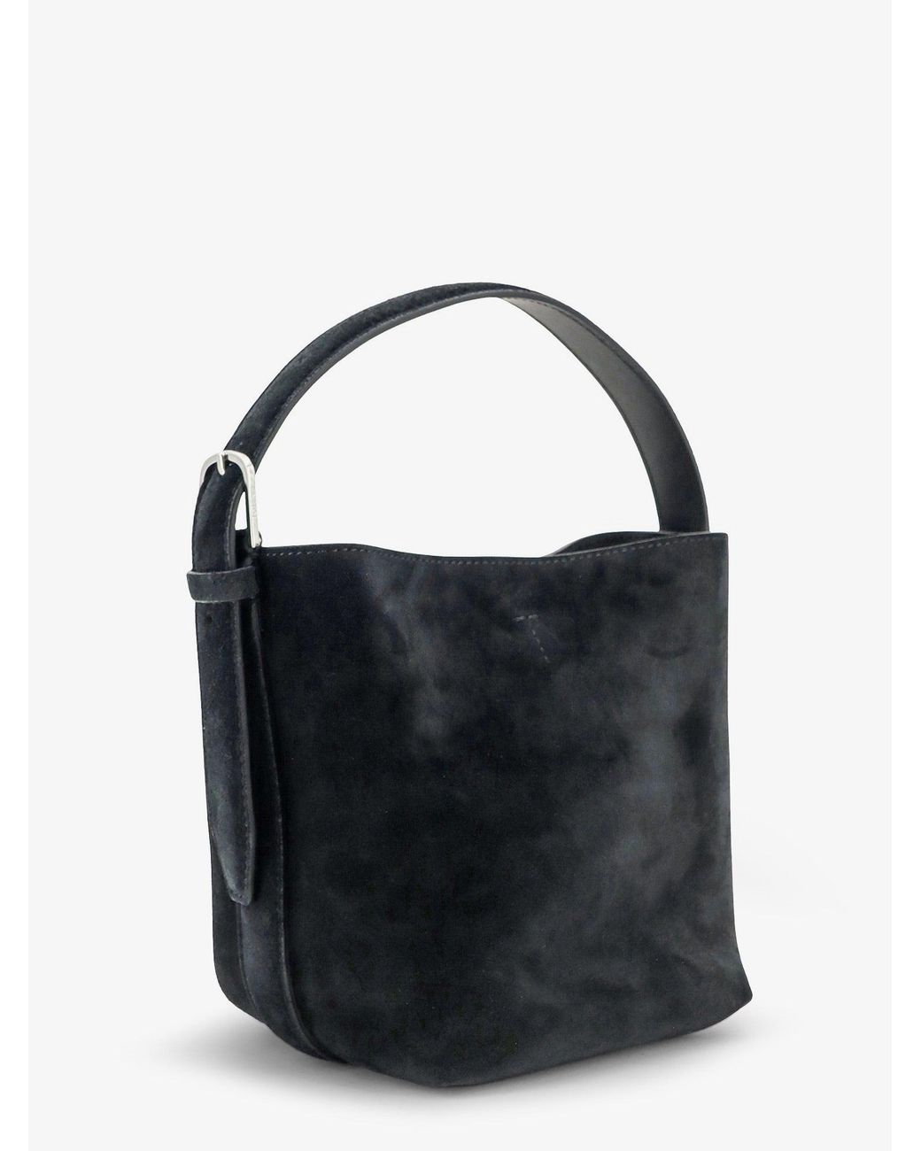 Totême Black Small Belted Suede Handbag
