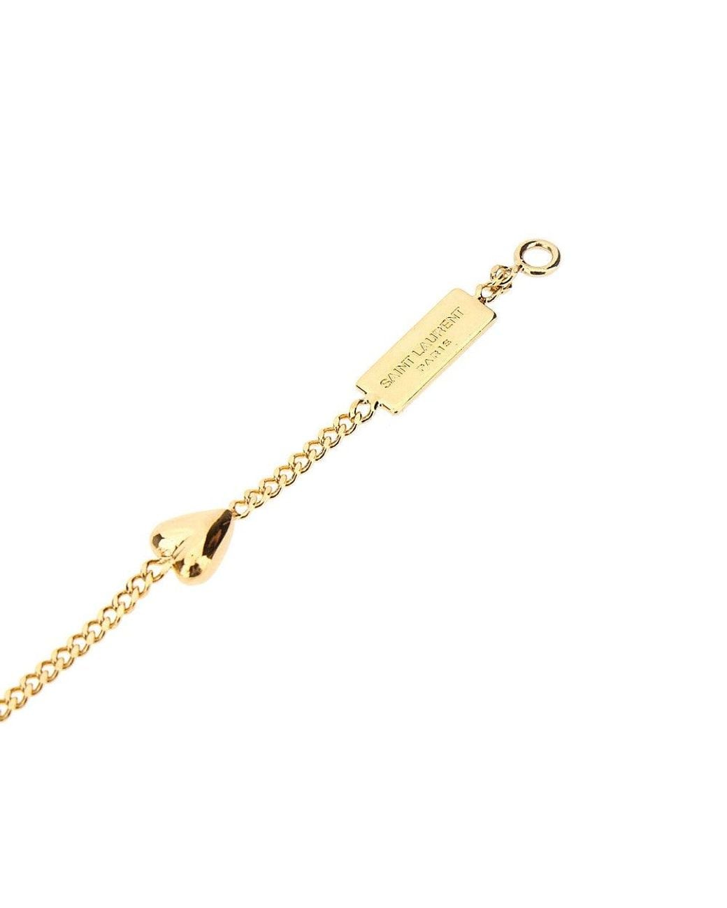 Saint Laurent White 'Cassandre' Bracelet With Charms