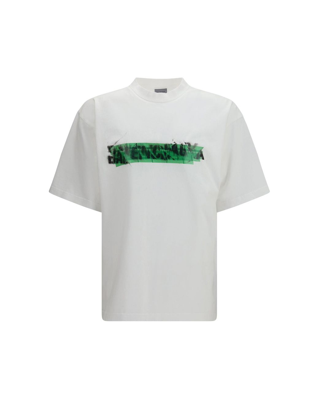 Balenciaga White Messy Spray T-Shirt for men