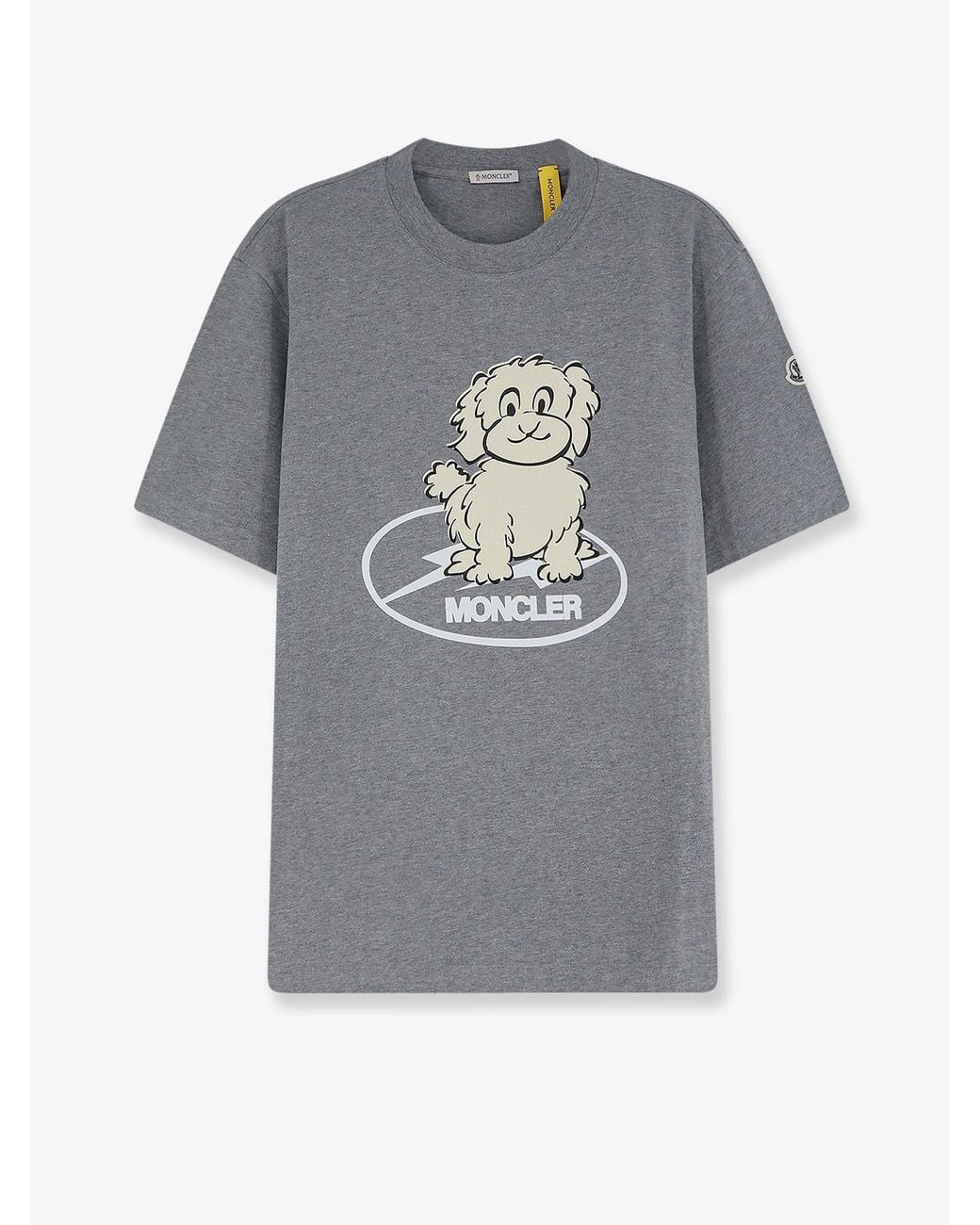Moncler Gray Cotton T-Shirt for men